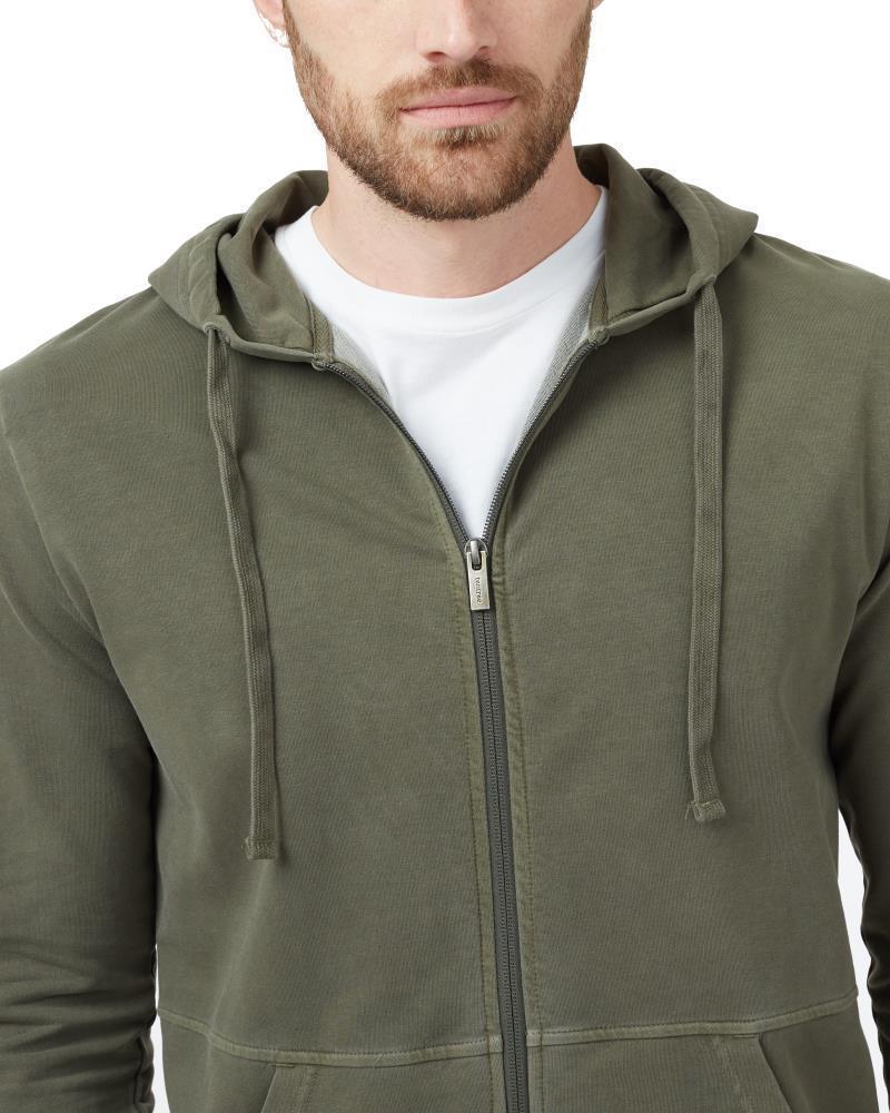 French Terry Zip Hoodie - Mens - olive night green 1