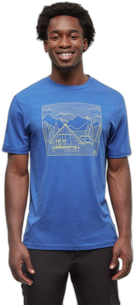 Front Country Cabin T-Shirt - Mens - seaport / chartreuse 1