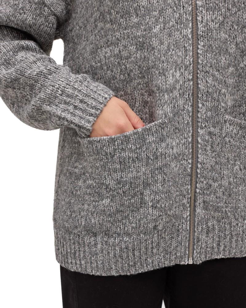 Garibaldi Cardigan - Womens - grey blend 1