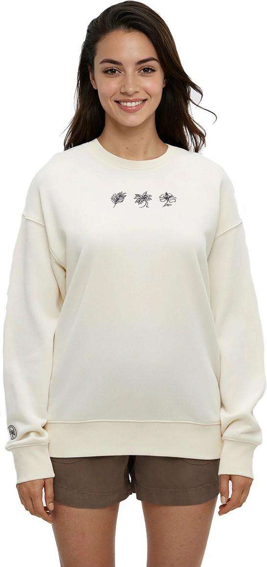 Haiti Embroidery Relaxed Crew - Womens - undyed / graphite 1