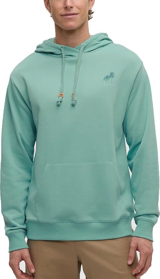 Haiti Palm Logo Relaxed Hoodie - Mens - turquoise sky / vintage white 1