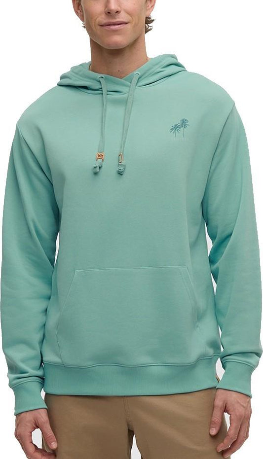Haiti Palm Logo Relaxed Hoodie - Mens - turquoise sky / vintage white 1