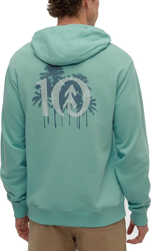 Haiti Palm Logo Relaxed Hoodie - Mens - turquoise sky / vintage white 1