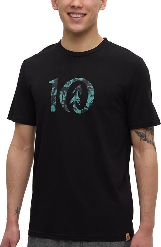 Haiti Palm Logo T-Shirt - Mens - meteorite black / turquoise sky 1