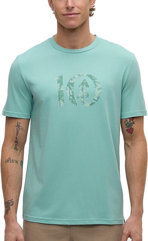Haiti Palm Logo T-Shirt - Mens - turquoise sky / dark turquoise 1