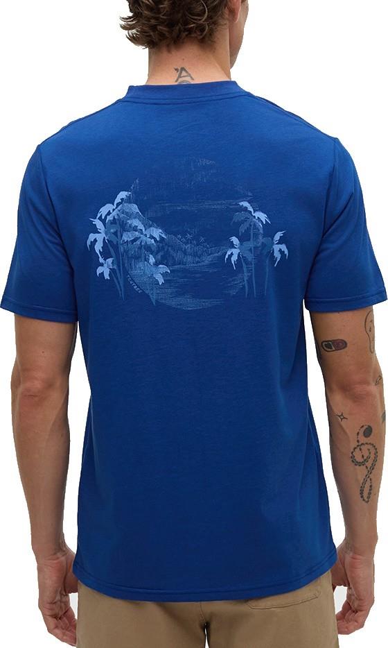 Haiti Palm Overlay T-Shirt - Mens - nightfall / high tide 1