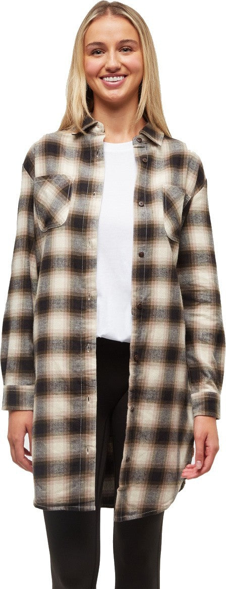 Hayden Dress - warm oak / shadow plaid 1