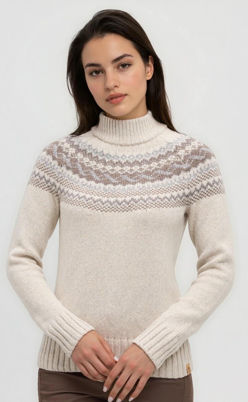 Haynes Sweater - Womens - pale oak heather / ashwood heather / harbour grey 1