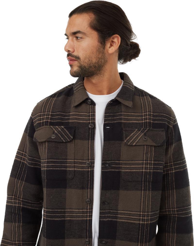 Heavy Weight Flannel Jacket - Mens - Meteorite Black / Black Olive 5