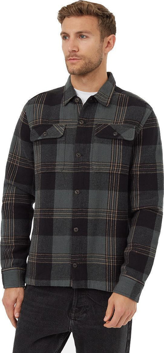 Heavy Weight Flannel Jacket - Mens - Meteorite Black / Urban Green 1
