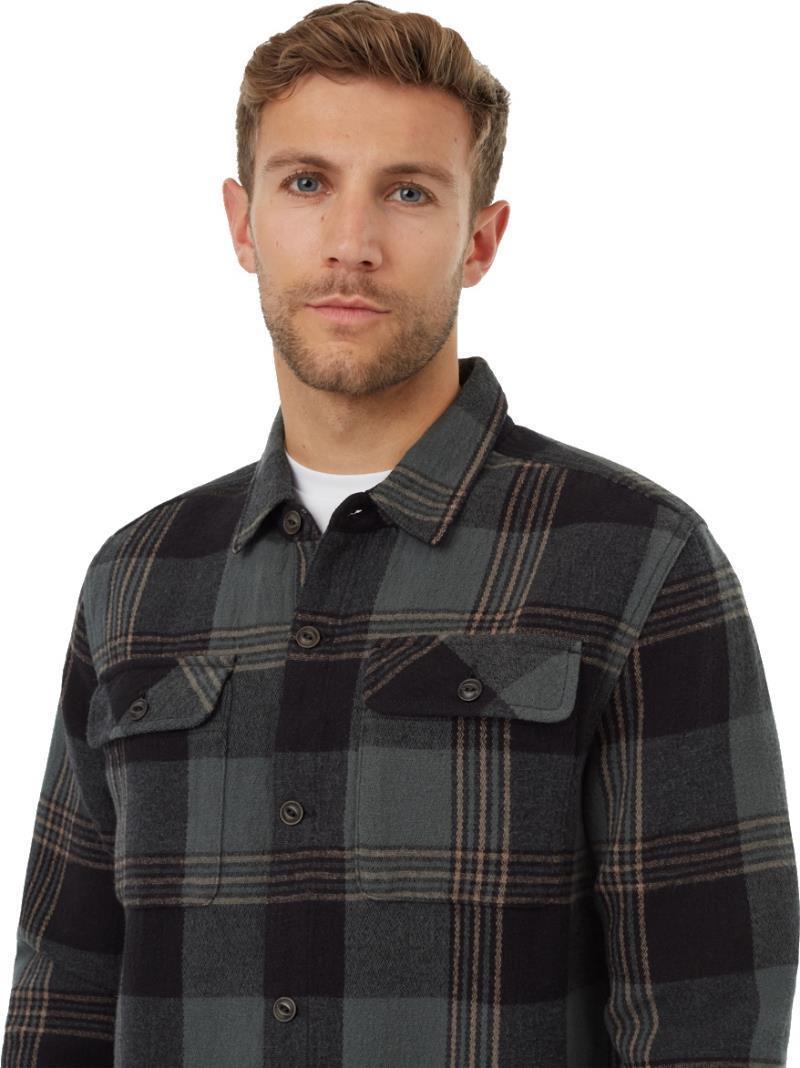 Heavy Weight Flannel Jacket - Mens - Meteorite Black / Urban Green 3