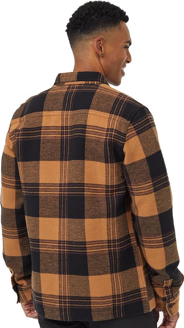 Heavy Weight Flannel Jacket - Mens - meteorite black / camel 1