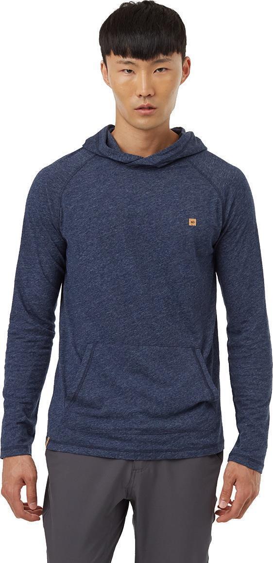 Hemp Boulder Hooded LS - Mens - Dress Blue Heather 1