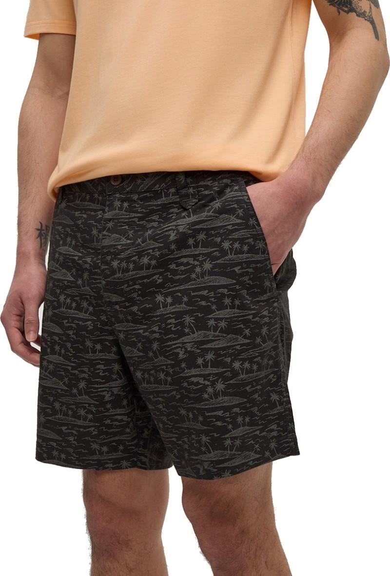 Hemp Latitude Shorts, 7" Inseam - Mens - meteorite black / palm 1