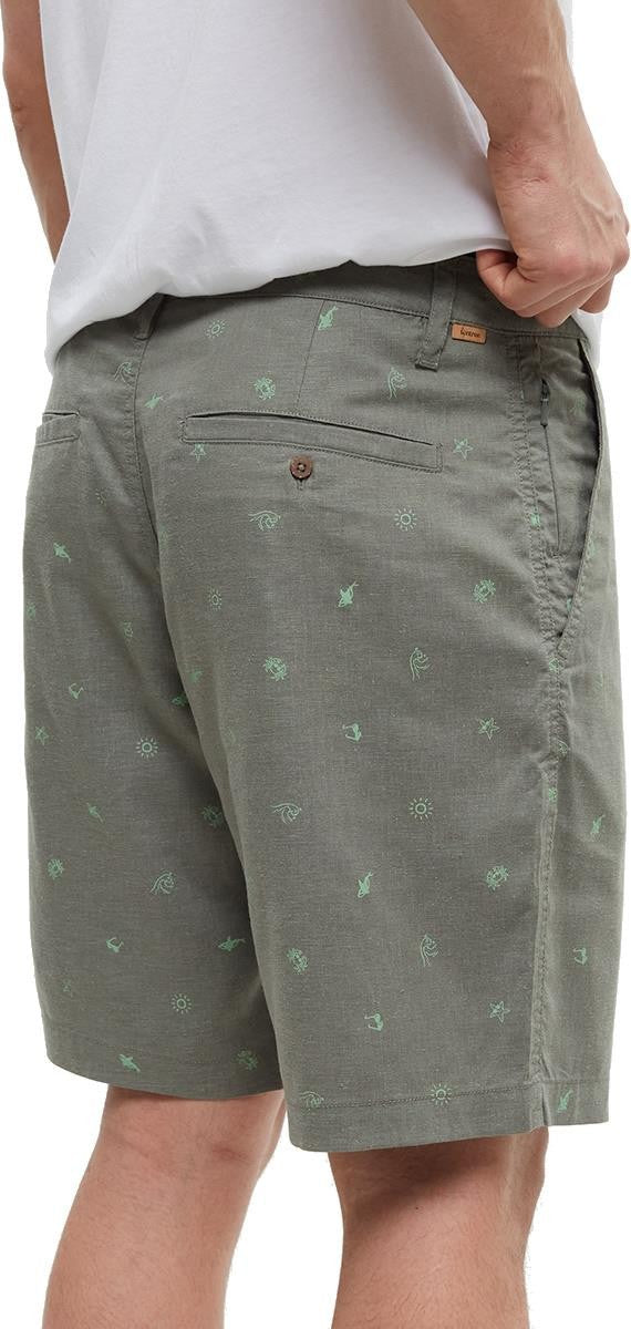 Hemp Latitude Shorts - Mens - agave green / ocean adventure / hemlock 1