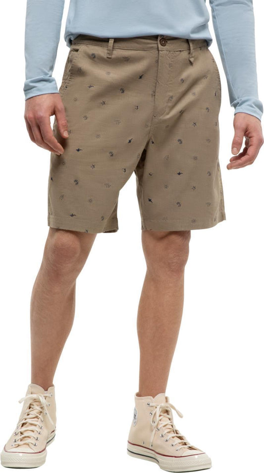 Hemp Latitude Shorts - Mens - khaki / ocean adventure / marlin 1