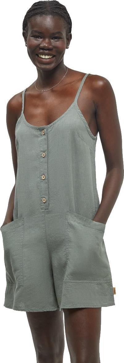 Hemp Laurel Romper - Womens - agave green 1
