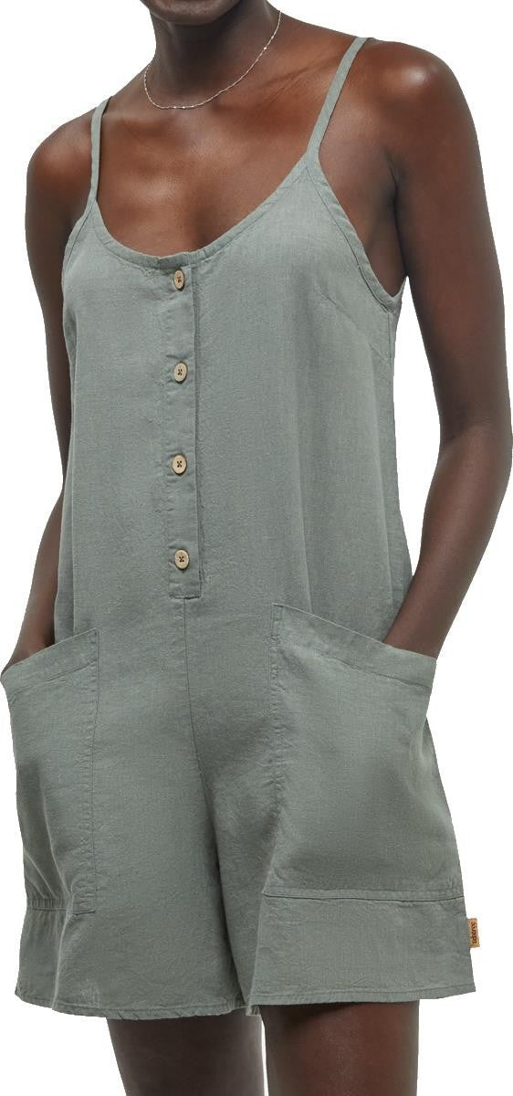 Hemp Laurel Romper - Womens - agave green 1