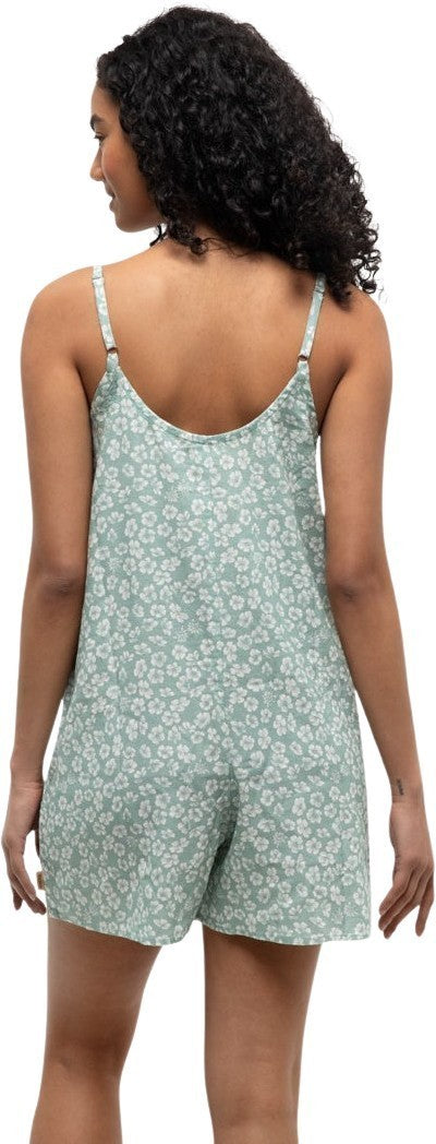 Hemp Laurel Romper - Womens - oasis / peony 1