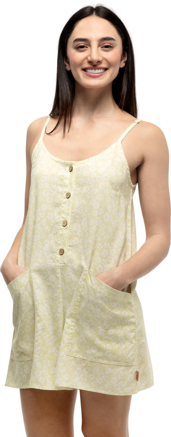 Hemp Laurel Romper - Womens - sunray / peony 1