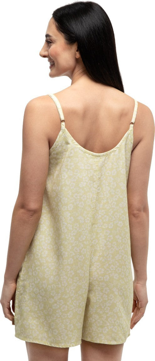 Hemp Laurel Romper - Womens - sunray / peony 1