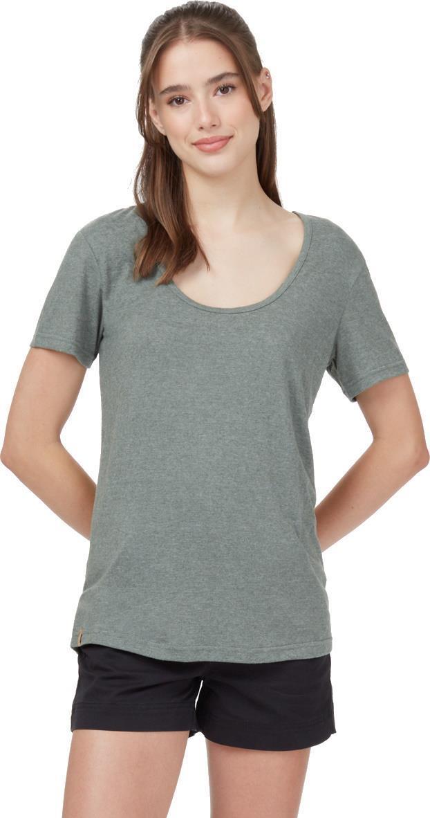 Hemp Scoop Neck T-Shirt - Womens - agave green 1