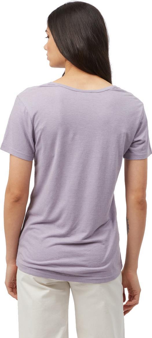 Hemp Scoop Neck T-Shirt - Womens - purple ash 1