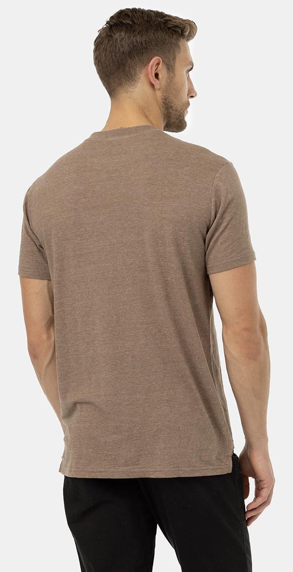 Hemp Step Hem T-Shirt - Mens - Fossil Heather 3