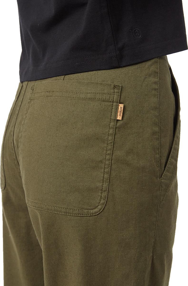 Hemp Stretch Straight Leg Pants - Womens - Olive Night Green 4
