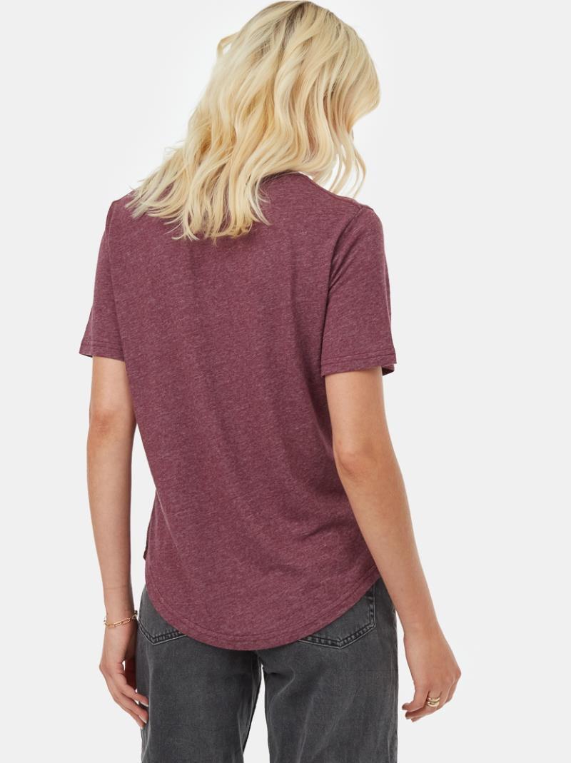 Hemp V-Neck T-Shirt - Womens - Fig Heather 2