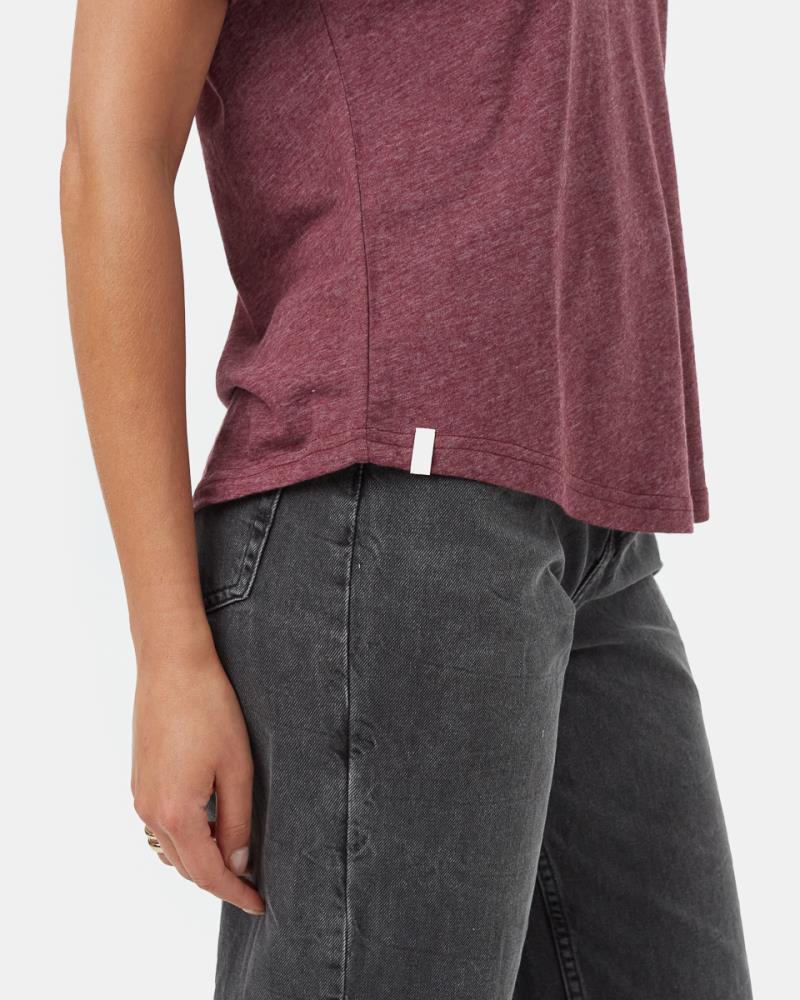 Hemp V-Neck T-Shirt - Womens - Fig Heather 3