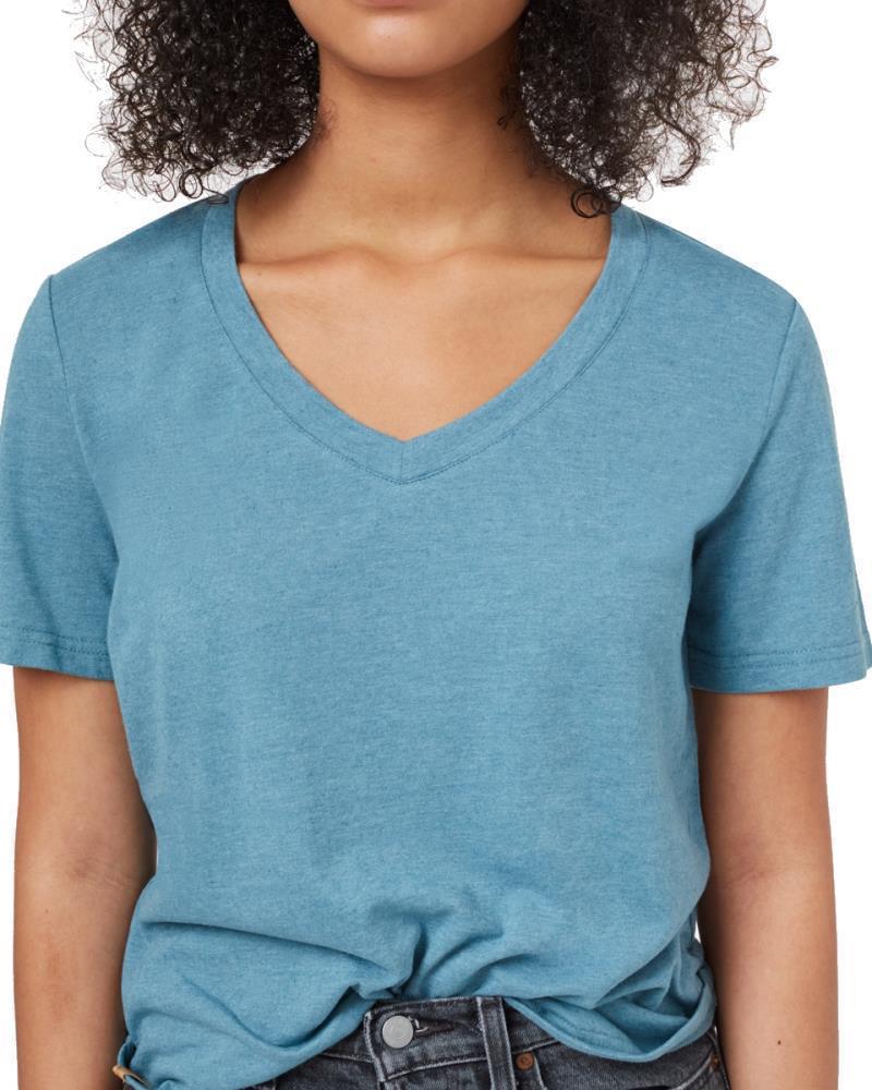 Hemp V-Neck T-Shirt - Womens - Tide Blue 2