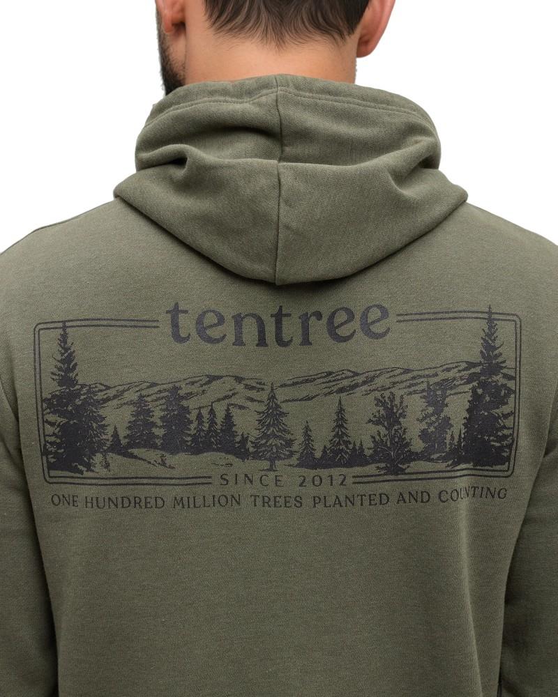 Heritage Landscape Full Zip Hoodie - Mens - deep olive / white oak 1