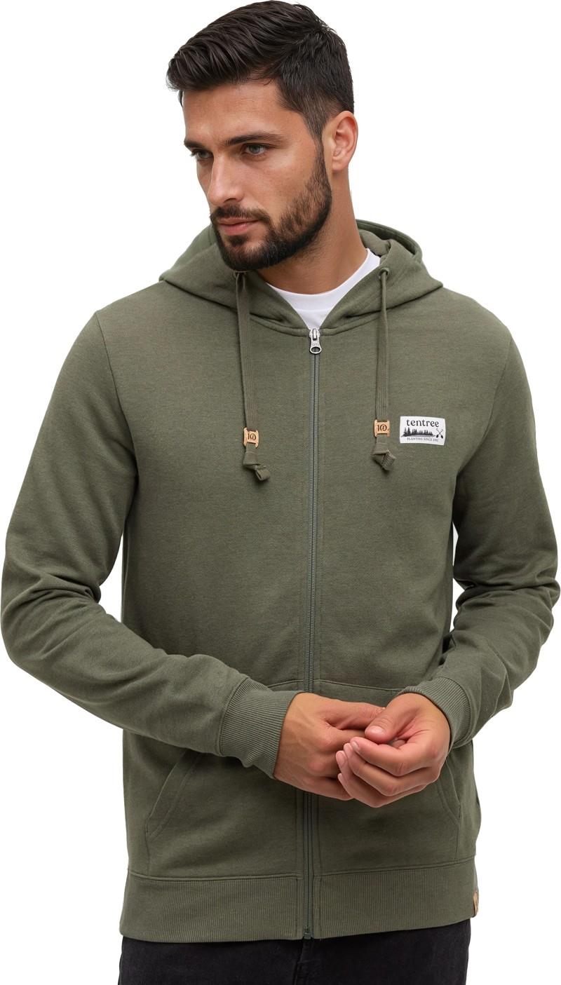 Heritage Landscape Full Zip Hoodie - Mens - deep olive / white oak 1