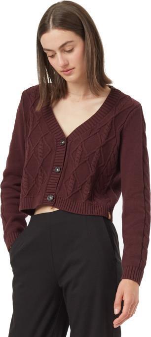 Highline Cabled Cardigan - Womens - mulberry 1