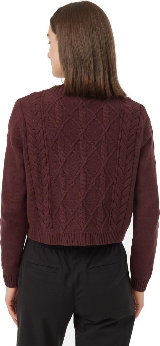 Highline Cabled Cardigan - Womens - mulberry 1