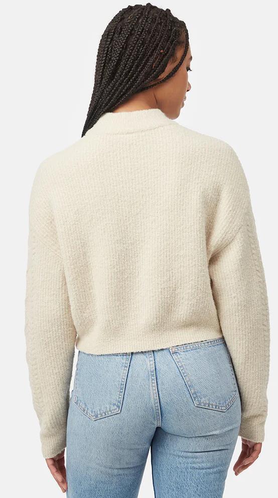 Highline Fuzzy Cable Sleeve Sweater - Womens - oatmeal heather 1