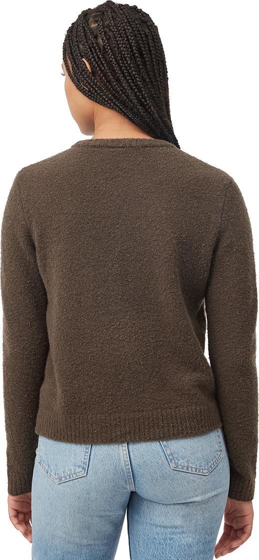Highline Fuzzy Crew Sweater - Womens - black olive green 1