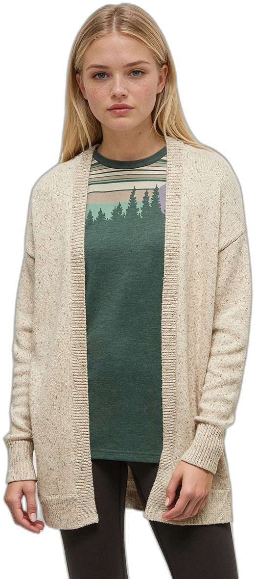 Highline Mid Length Nep Cardigan - Womens - warm oak nep 1