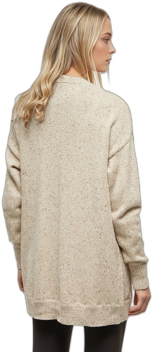 Highline Mid Length Nep Cardigan - Womens - warm oak nep 1
