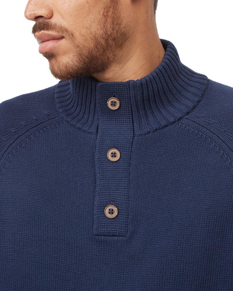 Highline Mock Neck Sweater - Mens - Dress Blue 3