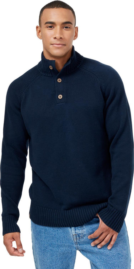 Highline Mock Neck Sweater - Mens - Midnight Blue Heather 1