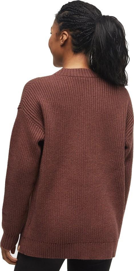 Highline Oversized Button Cardigan - Womens - deep mahogany heather 1
