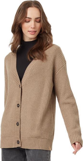 Highline Oversized Button Cardigan - Womens - fossil heather 1