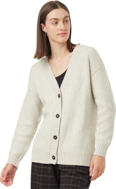 Highline Oversized Button Cardigan - Womens - pale oak heather 1