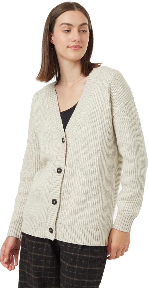 Highline Oversized Button Cardigan - Womens - pale oak heather 1