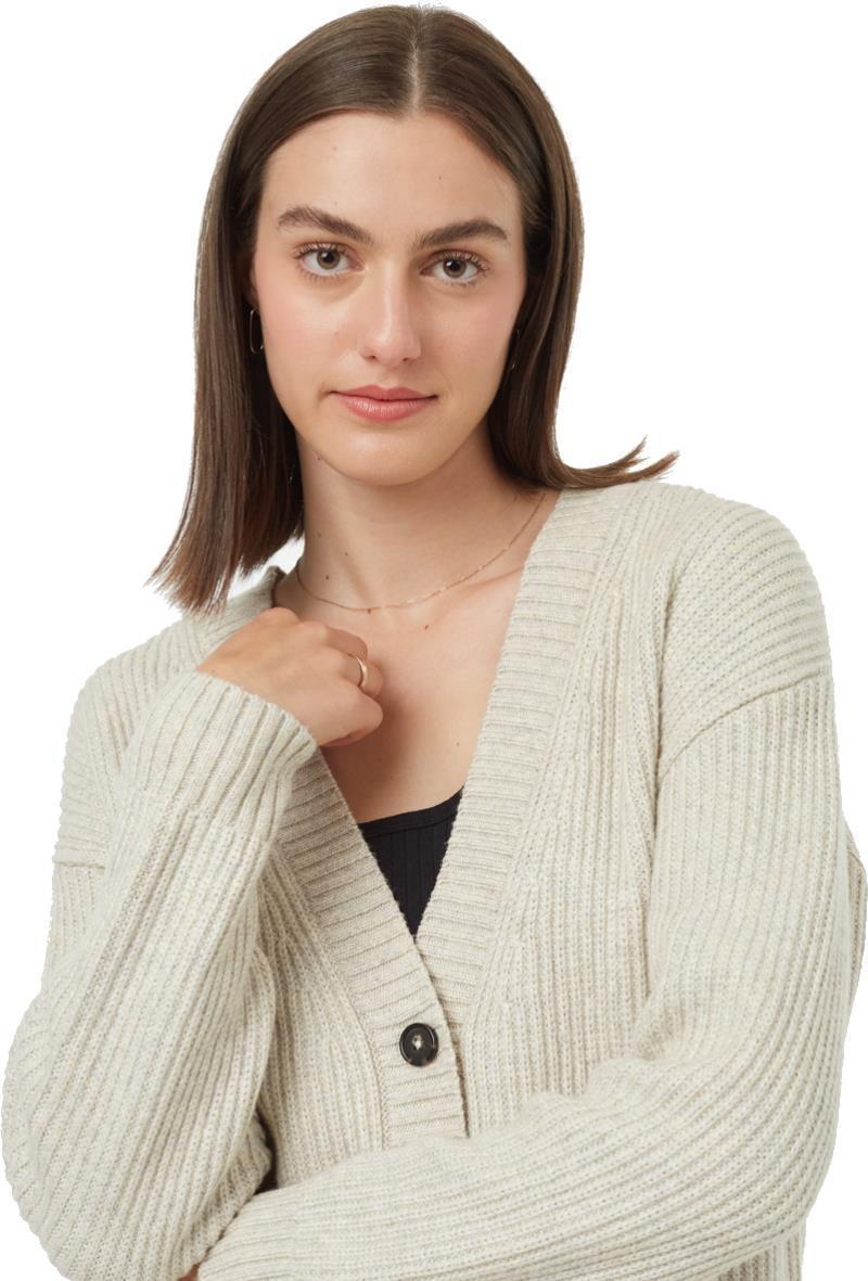 Highline Oversized Button Cardigan - Womens - pale oak heather 1