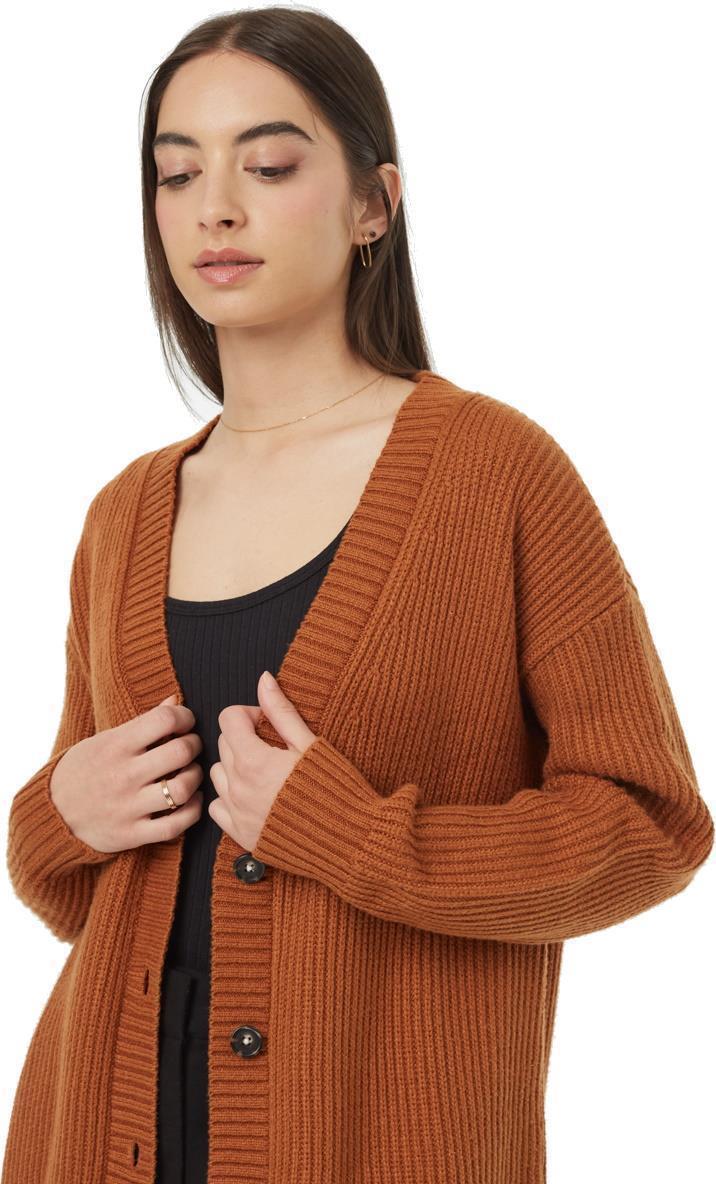 Highline Oversized Button Cardigan - Womens - toffee 1