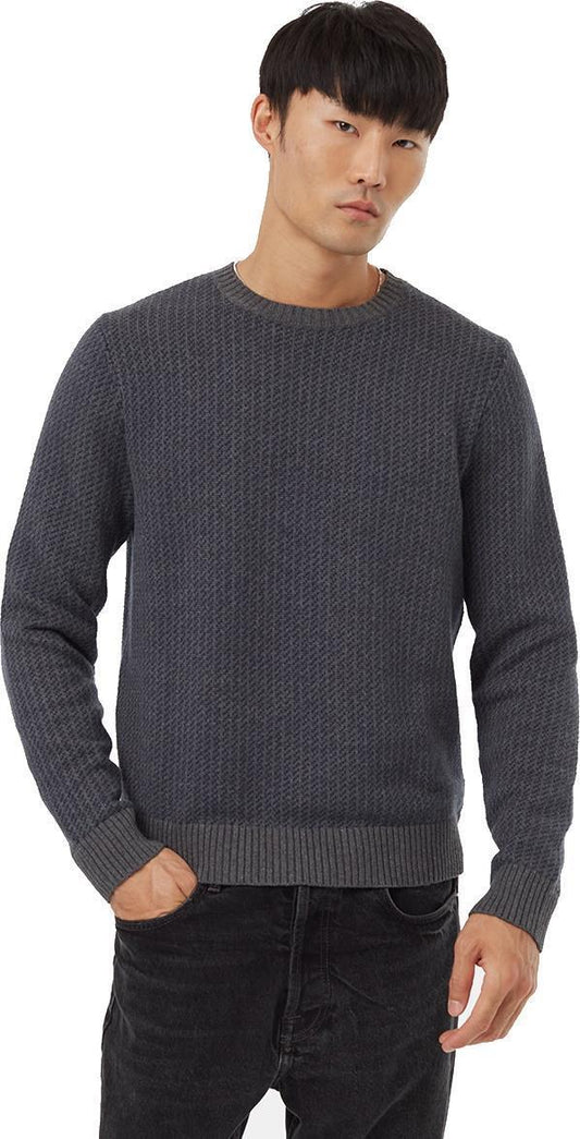 Highline Patterned Crew - Mens - dark grey heather / dress blue 1