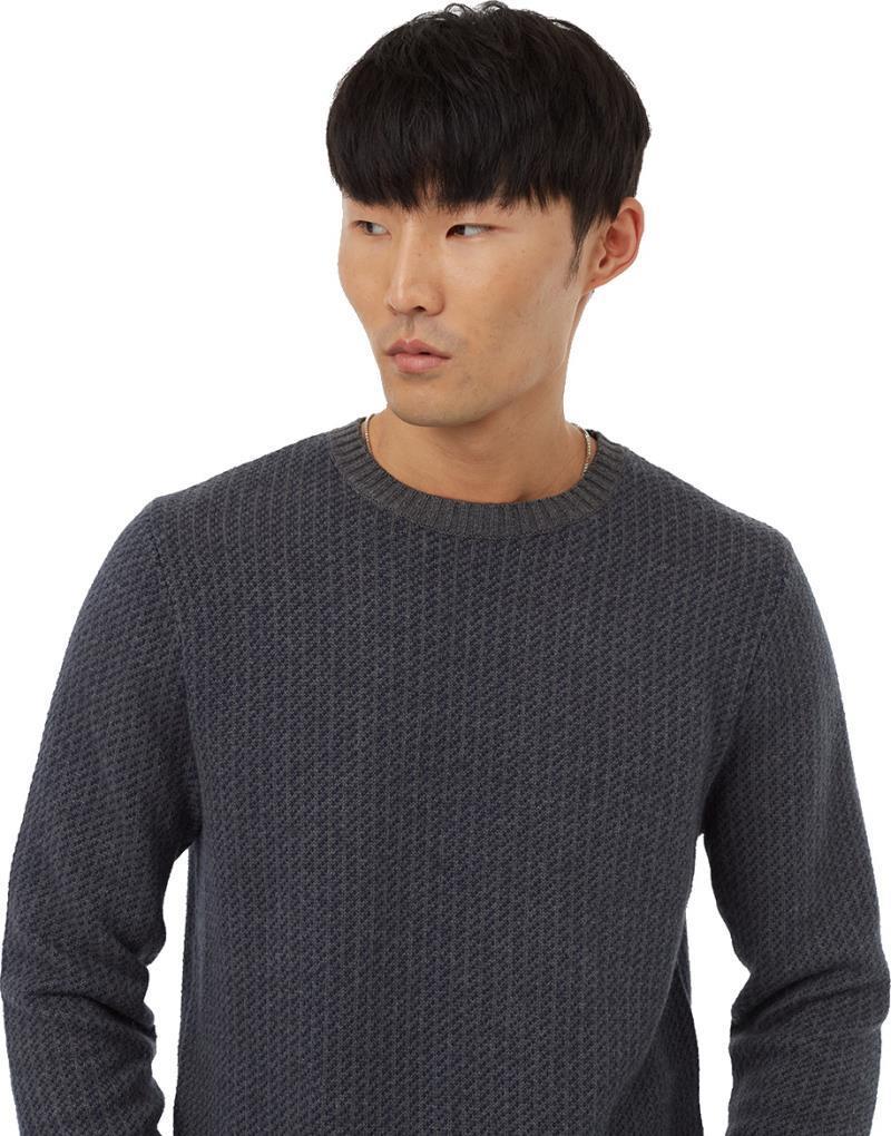 Highline Patterned Crew - Mens - dark grey heather / dress blue 1